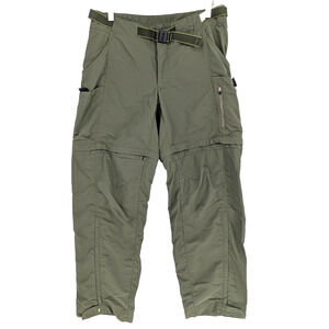 REI Womens Olive Green Convertible Nylon Cargo Outdoor Gorpcore Hiking Pants 10